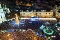 В столице на Софийской площади более 100 тысяч человек встретили Новый год