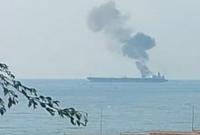 Вблизи Сирии произошел пожар на танкере после атаки беспилотника