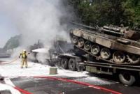В Польше из-за ДТП с военной техникой сгорели танки