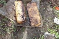 В одном из прифронтовых сел Донецкой области обнаружили в тайнике 20 кг пластида