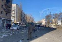 Над Подолом в Киеве сбита ракета российских войск, остатки упали на дом