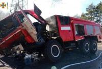 На Киевщине подорвался пожарный автомобиль