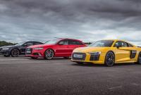 Audi R8, RS6 и S8 сравнили в гонке на дрэговой прямой (видео)