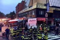 При столкновении двух автобусов в Нью-Йорке погибли три человека (видео)
