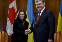 Порошенко и Фриланд обсудили идею миротворцев ООН на Донбассе