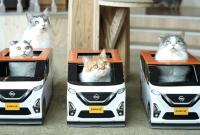 Nissan дарує крихітні автомобілі для котиків у котячих кафе по всій Японії