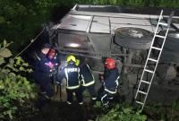 В Ровенской области ночью перевернулся пассажирский автобус