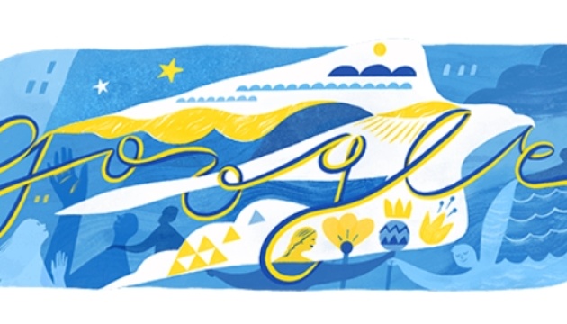 Google посвятила свой новый дудл Дню Независимости Украины