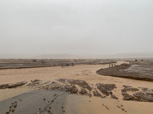 Одно из самых жарких мест на Земле залило дождем: почти тысяча человек оказались заблокированы в Долине Смерти