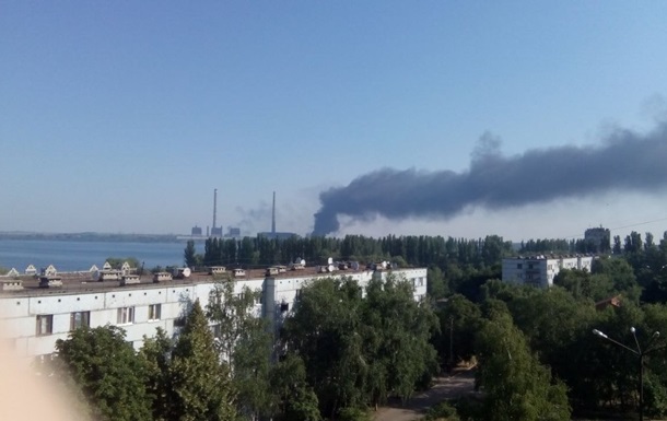 В Донецкой области горит ТЭС