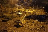 В Киеве в результате падения остатков сбитой ракеты разрушилась и загорелась многоэтажка