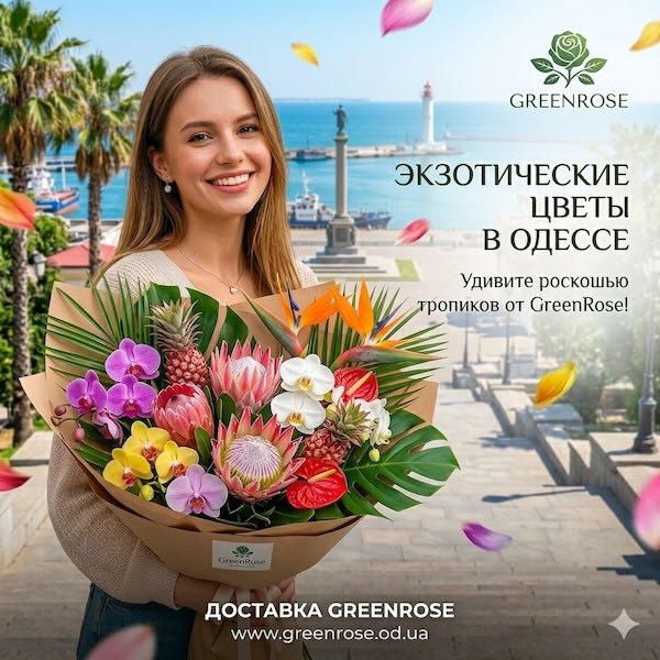 Экзотические цветы от компании GreenRose