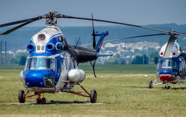 В Украине во время учебно-тренировочного полета разбился вертолет Ми-2